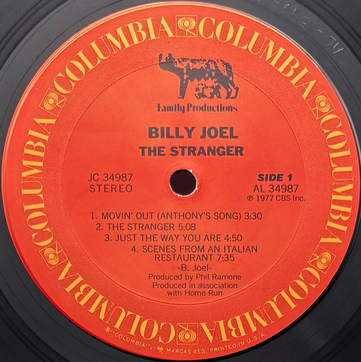 ☆US ORIG LP☆BILLY JOEL&frasl;The Stranger 1977年 レア 希少 両面
