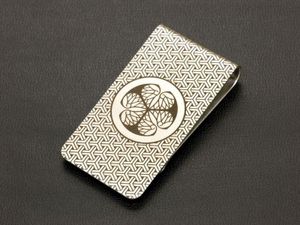 徳川葵 丸に三つ葉葵 丸に三つ葵 家紋入り マネークリップ とくがわあおい 徳川家 戦国武