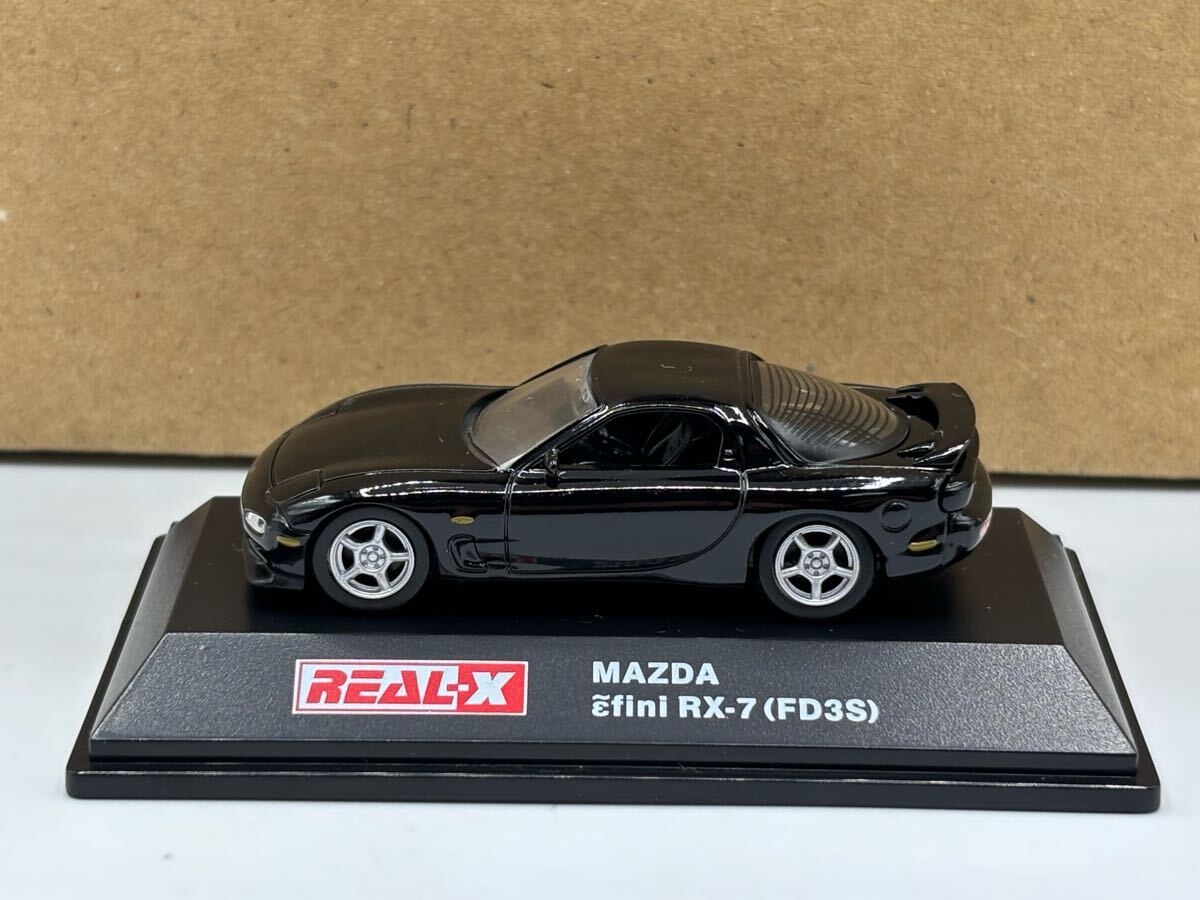 即決有◆REAL-X 1/72 MAZDA マツダ アンフィニ RX-7 FD3S ブラック 黒◆ミニカー_1