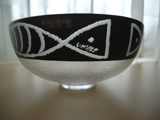 コスタボダ　「 Fiｓｈ」柄　ウルリカ・ハイドマン・バリーンのデザインボウル　訳あり！！　径15.0㎝_2