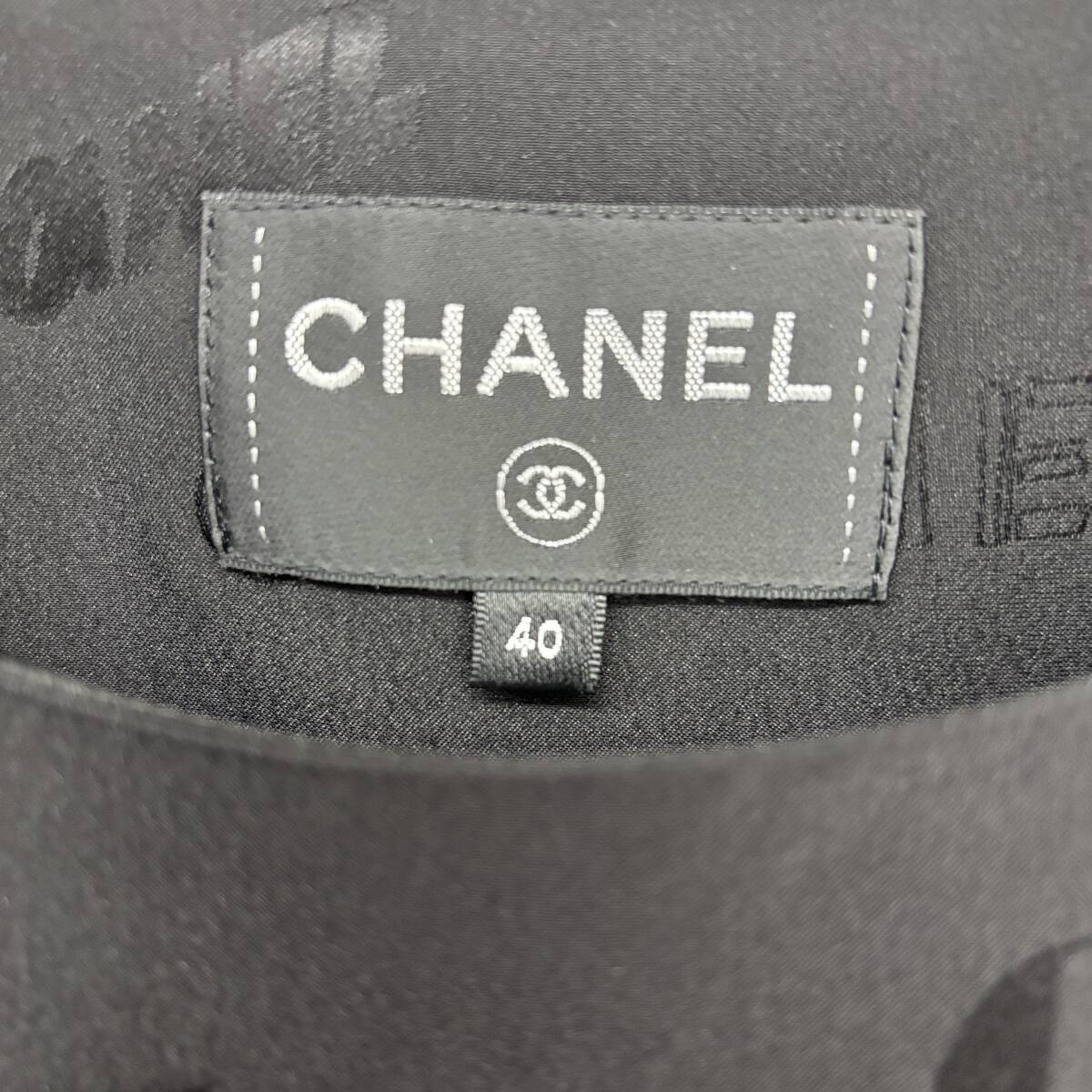 ハンガー 保存袋 補修布 タグ 付】 CHANEL ロゴ チュニック ＃40