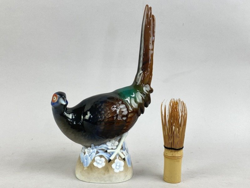 ac225 香蘭社 キジ 置物 フィギュリン 鳥 高さ23cm 陶器 オールド