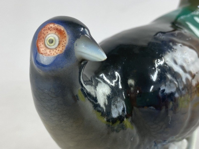 ac225 香蘭社 キジ 置物 フィギュリン 鳥 高さ23cm 陶器 オールド