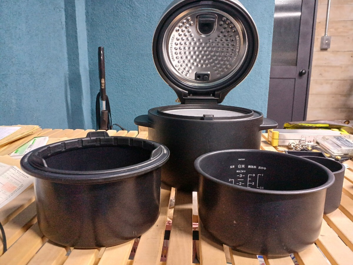 BALMUDA バルミューダ K03A-BK 電気炊飯器 ブラック 3合炊き 炊飯器　ジャー ゴハン Gohan The_10