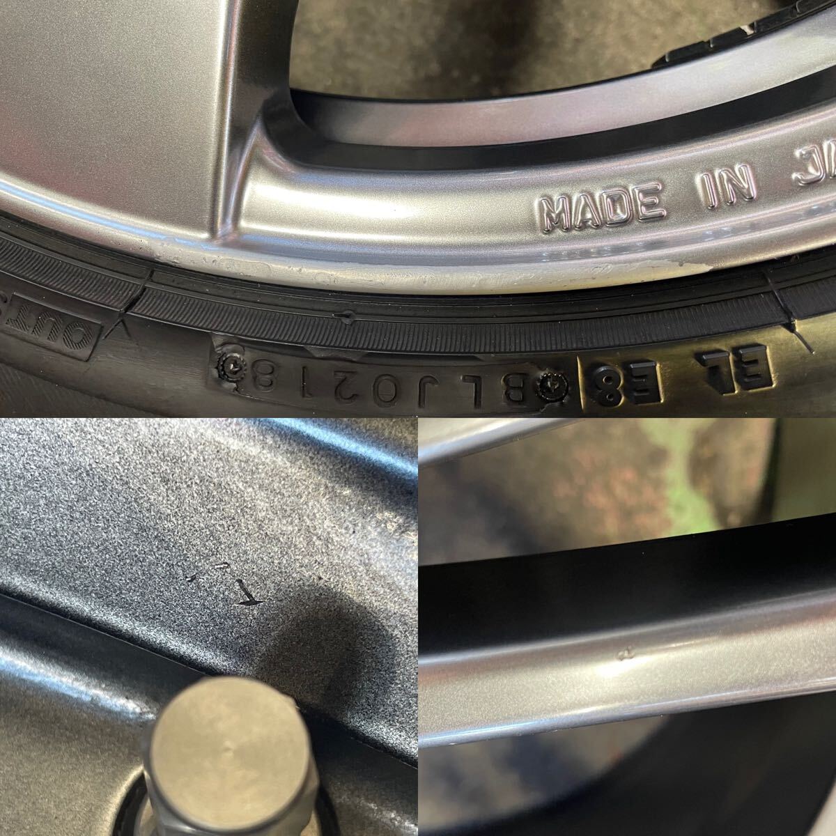 中古 ブリヂストン SUVENCER サヴェンサー AW5s 19×8.0j+48 5/114.3 レグノ GRVⅡ 225/45R19 1オマケタイヤ4本セット！BS _2