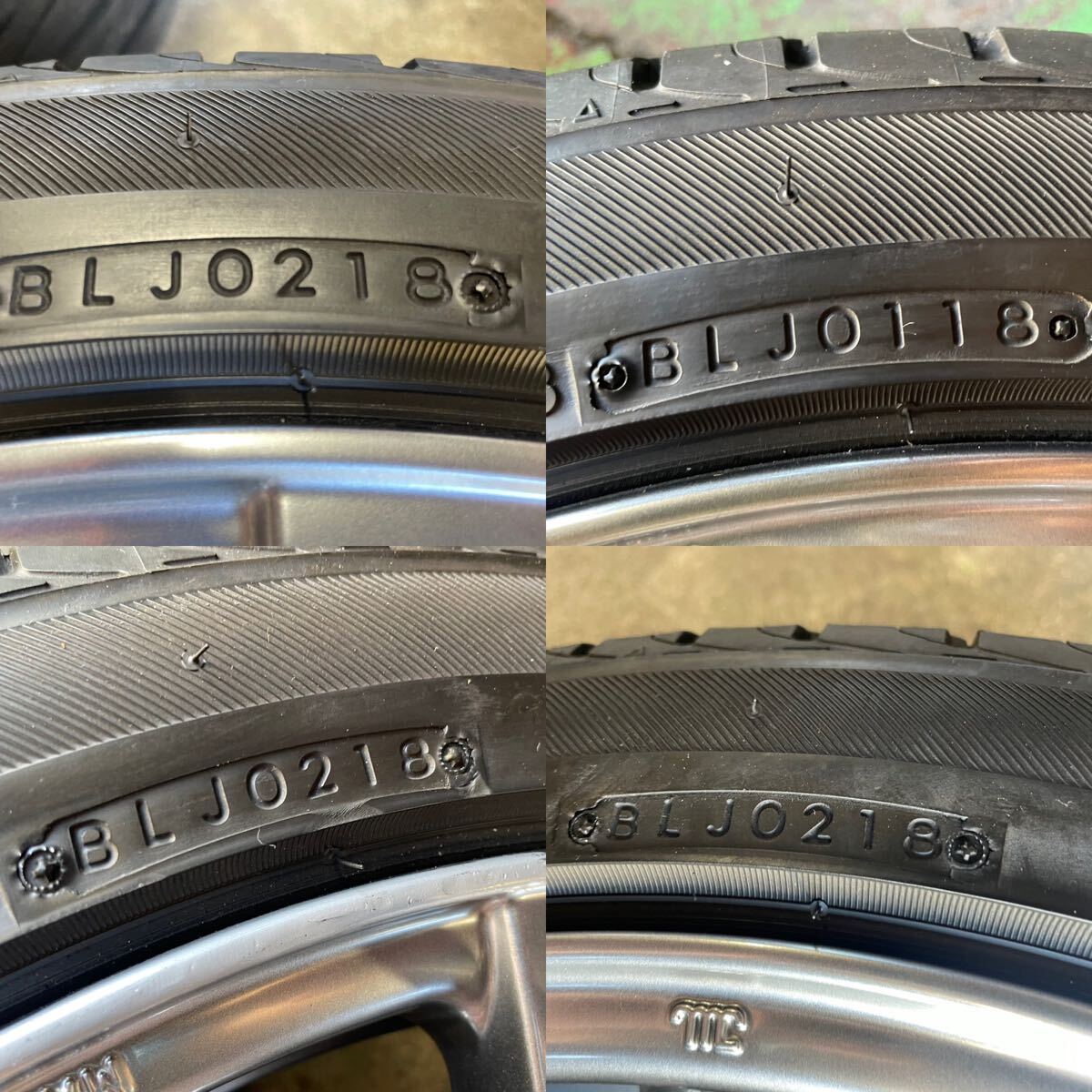 中古 ブリヂストン SUVENCER サヴェンサー AW5s 19×8.0j+48 5/114.3 レグノ GRVⅡ 225/45R19 1オマケタイヤ4本セット！BS _5