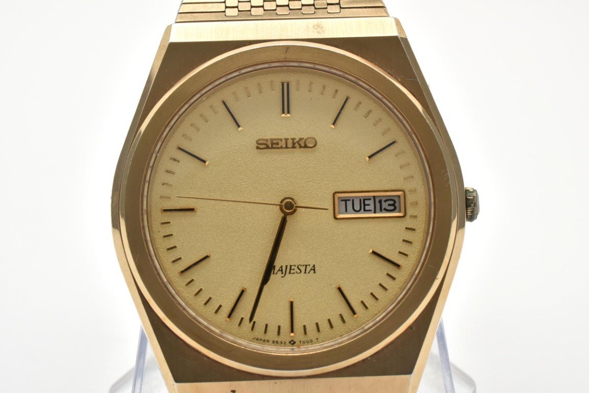 SEIKO セイコー MAJESTA 9533-7000 ゴールド ラウンド 金文字盤