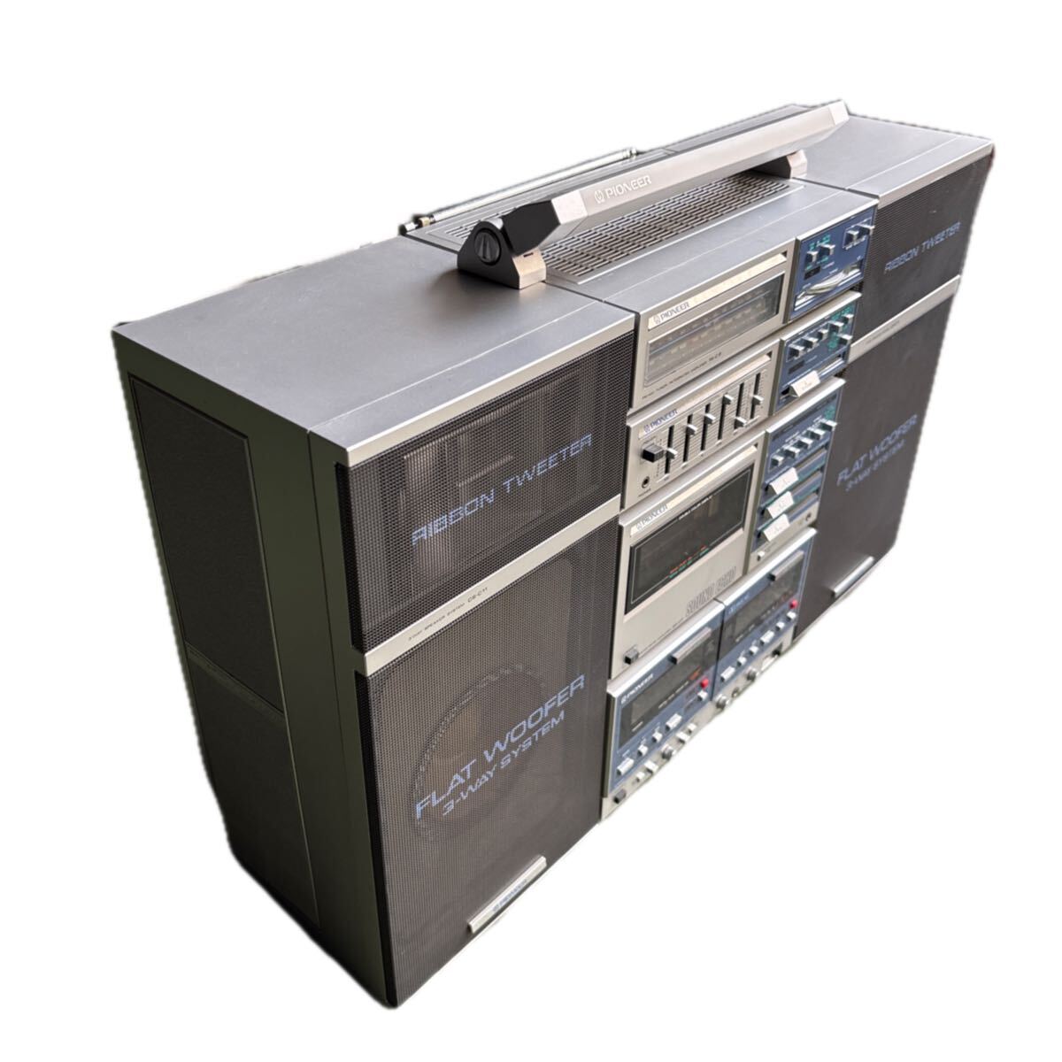 ○E476 通電OK Pioneer ラジカセ ダブルカセットデッキ パイオニア CS