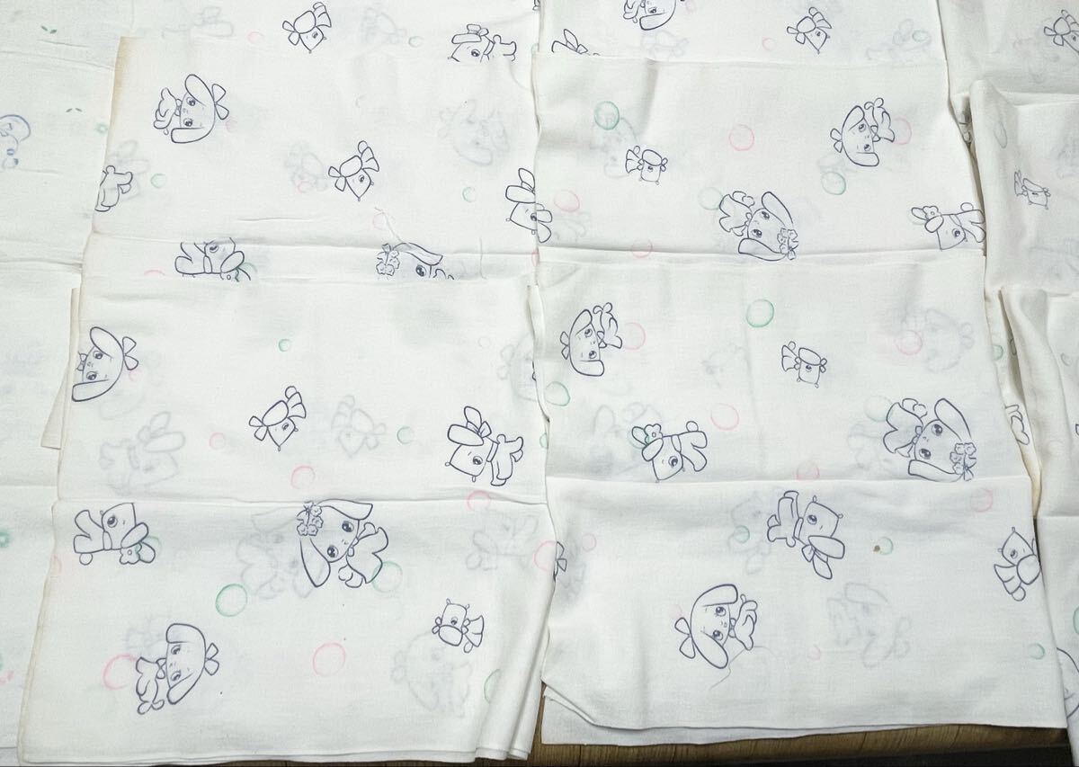 希少！ 昭和レトロ ポップ イラスト柄 布おむつ かわいい 古布