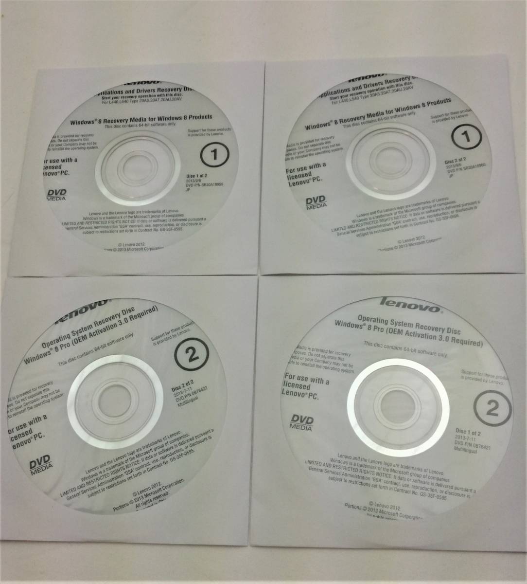 純正【新古品】レノボ/Lenovo リカバリーDVD/Windows8 ThinkPad L440・L540_1