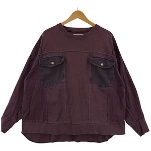 TOBILA トビラ シャツドッキング クルーネック カットソー sizeM/パープル