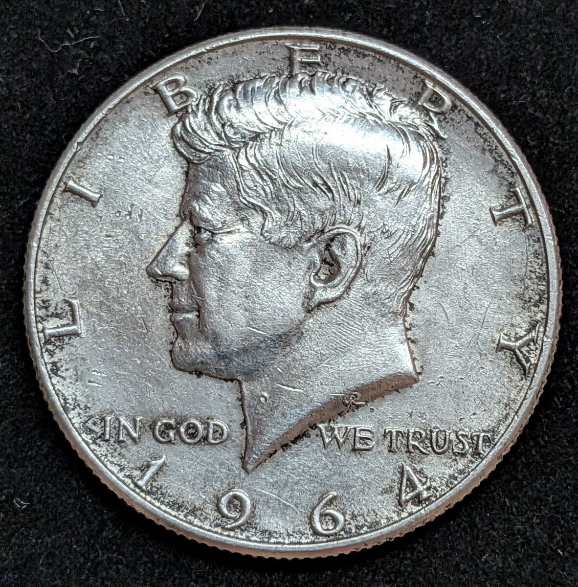 1964年ケネディハーフダラー銀貨（ミントマークＤ）ハイグレード ケネディ ハーフダラー 銀貨 1964年】☆ミントマークD☆50セント