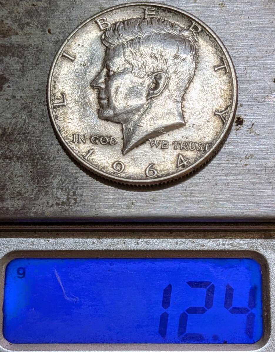 ケネディ ハーフダラー 銀貨 1964年】☆ミントマークD☆50セント