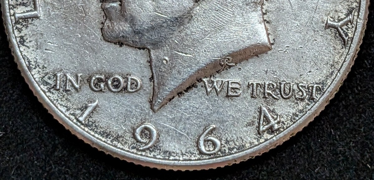 ケネディ ハーフダラー 銀貨 1964年】☆ミントマークD☆50セント