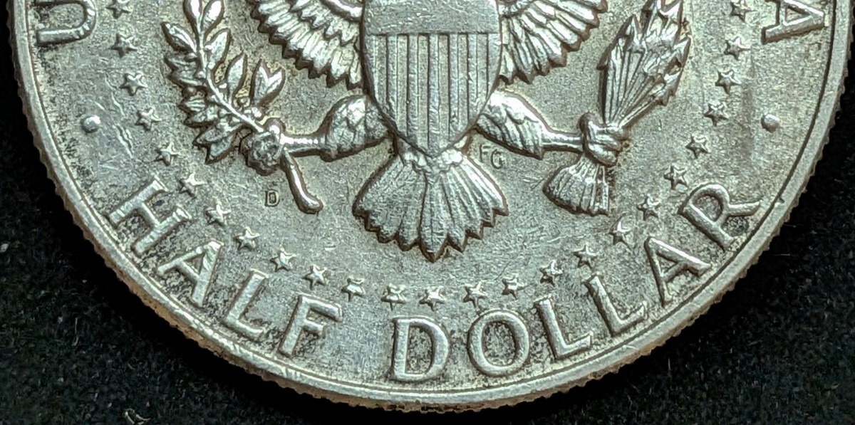 ケネディ ハーフダラー 銀貨 1964年】☆ミントマークD☆50セント