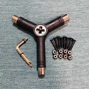 スケートボード　Y字ツール+6角ヘッド　1インチ　ビスセット　工具　組立　修理　トラッ