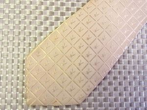 ☆40571Ｄ☆状態並品【刺繍 ウサギ 総ロゴ 格子 柄】プレイボーイ【PLAYBOY】ネクタイ