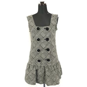 Made in Japan★JILL STUART★ノースリーブ/ワンピース【size -0/XS-S/白×黒/white×bla