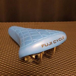 FUJI CYCLE サドル (ダイヤ柄/ヤグラ付) FUJITAサドル ヴィンテージ 富士 フジ 未使用品