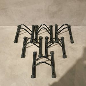 z/z/z/014-25/【足立区】自転車用品 スタンド 鉄 ブラック 6個セット 四隅に滑り止め付き