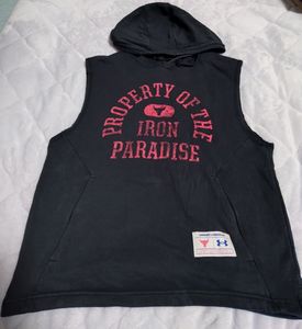 アンダーアーマー　プロジェクトロック　フード付きタンクトップ 【M】黒