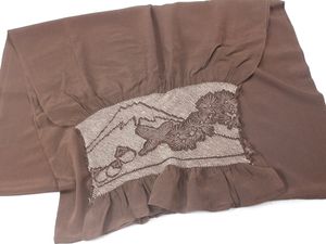 ■未使用■紳士物【正絹兵児帯】一富士・二鷹・三茄+松　部分絞り　e-201