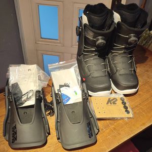 美品 K2 Boundary Clicker X HB BOA ブーツ&＆バインのセット品 黒 US10 28cm ステップイ