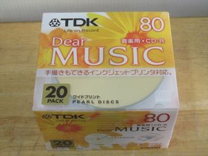 ●新品未開封 TDK 音楽用 CD-R 80 20パック Dear MUSIC 80 インクジェット対応●