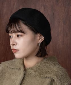 「Amiur」 ベレー帽 FREE ブラック レディース