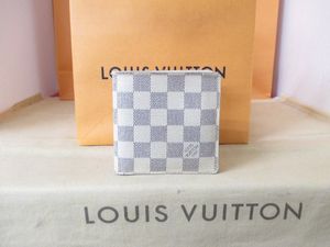 本物保証【即決で送料無料】ダミエ/アズール /マルコ /2つ折/カードホルダー４箇所/男女