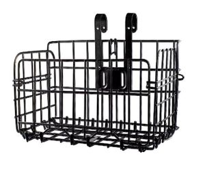 【vaps_4】折りたたみ 自転車かご 《ブラック》 前かご 後ろかご バスケット 耐荷重20kg