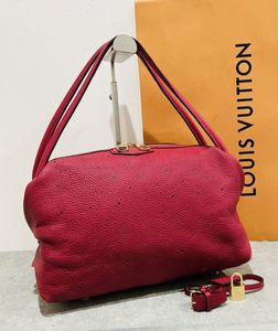 ルイヴィトン マヒナ レッドXL 美品 バッグLOUIS VUITTON ルイ