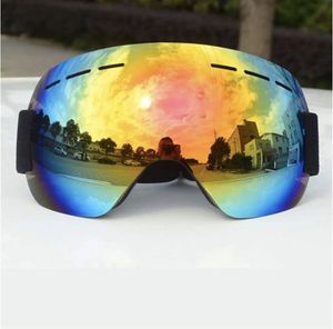 スキーゴーグル スノーボードゴーグル 冬用 広視野 球面 3層スポンジ 防曇防紫外線 大人