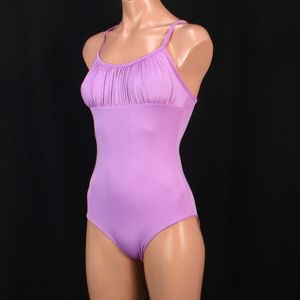 c6862★amabile キャミソールレオタード 薄紫 ラベンダー 140サイズ 女子 レディース 無