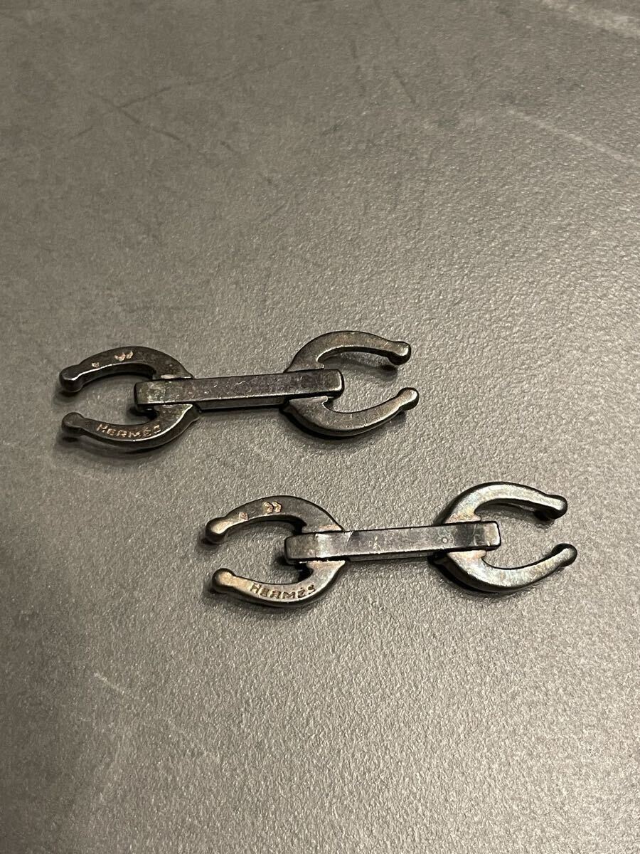 エルメス カフス シルバー HERMES 馬蹄 ホースシューカフリンクス