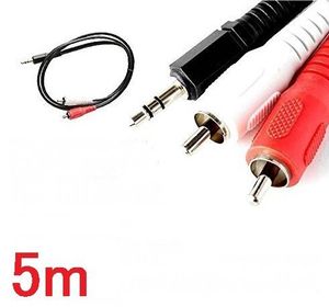 【vaps_6】オーディオケーブル ステレオミニプラグ-2ピン 《5m》 送込