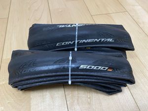 送料込み Continental コンチネンタル GP5000 28C 中古2個セット ブラック 700x285Cクリ