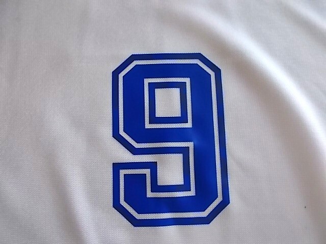 正規品古着】市立船橋高 サッカー部＃9長袖ユニフォーム 白色 千葉県