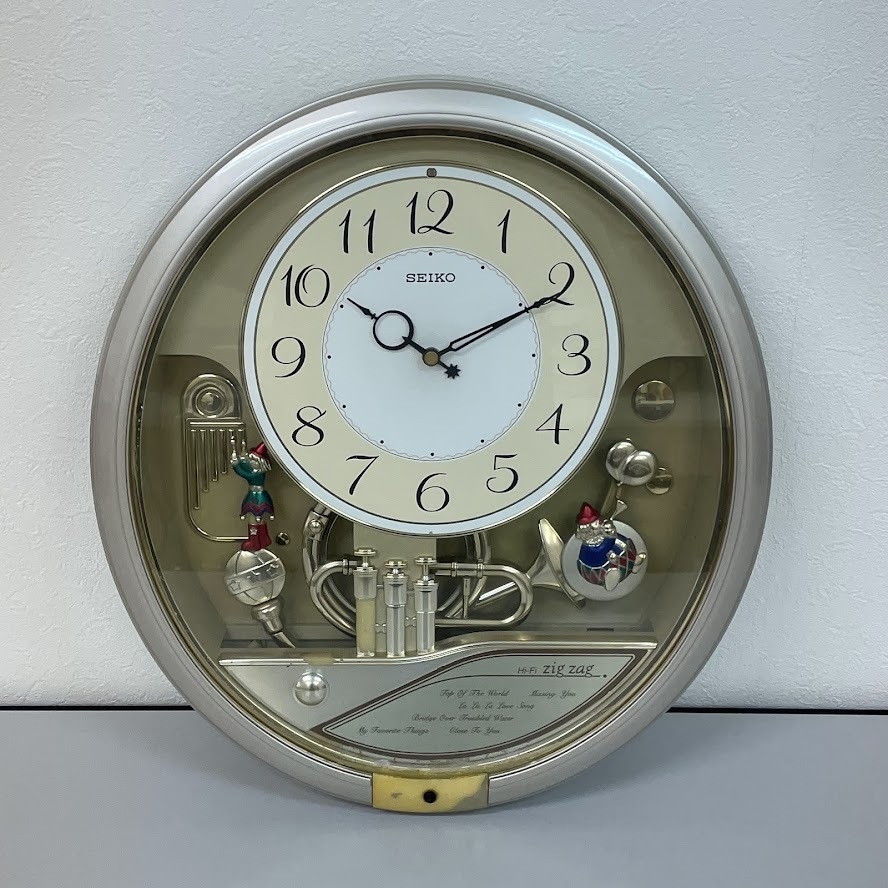 ☆sm2808 セイコー 壁掛け時計 zigzag AM616S SEIKO メロディ付き 6曲