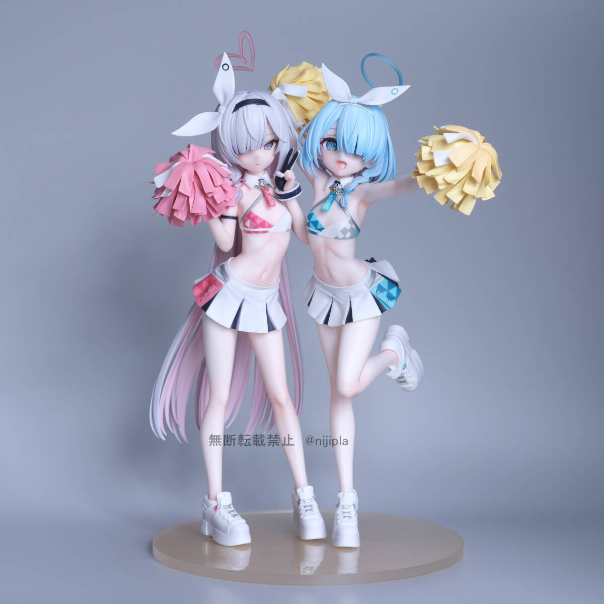 ワンフェス 明mode ブルアカ アロナ&プラナ 応援団 ガレージキット 塗装済・完成品 明mode 『アロナ＆プラナ （応援団）』 ブルー