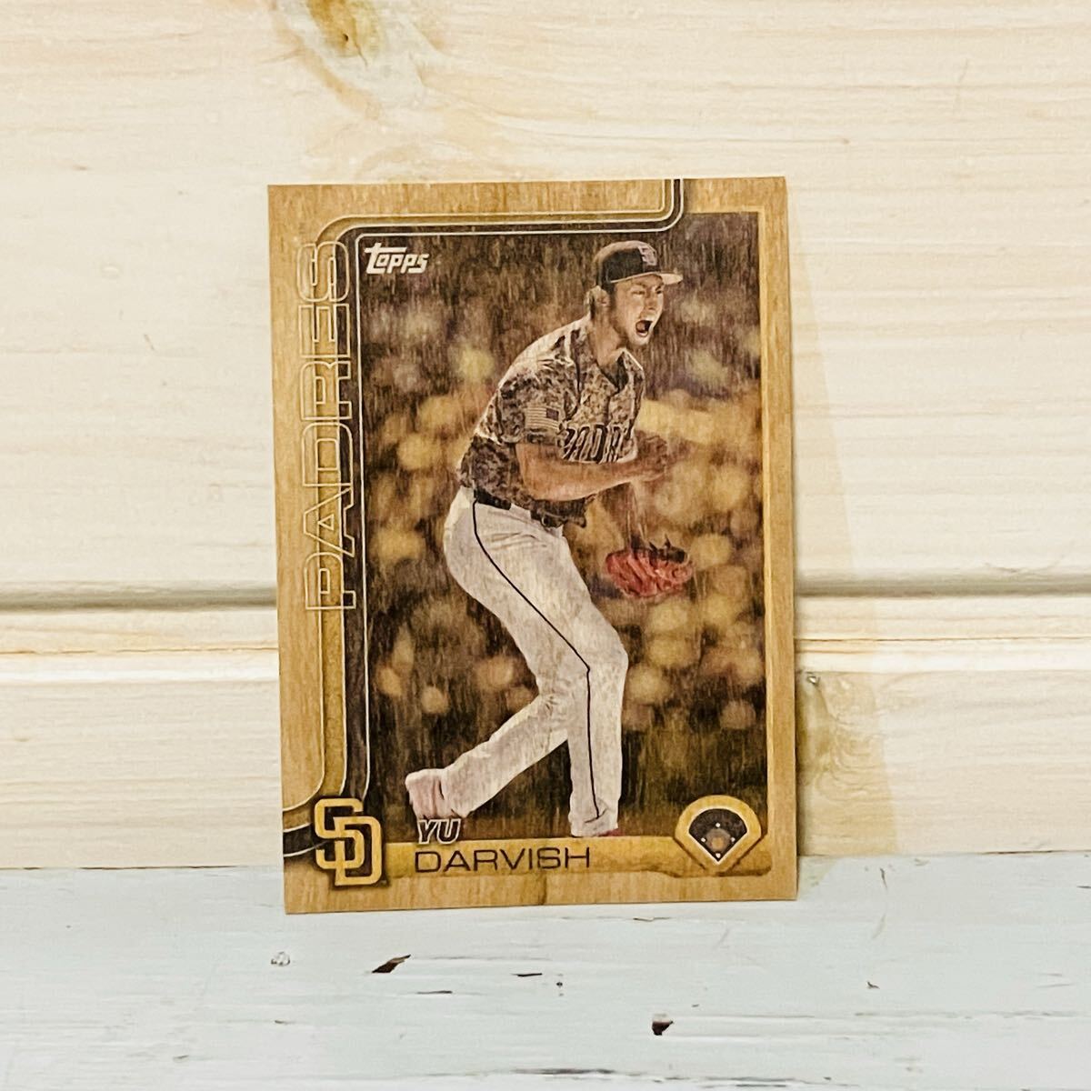 ☆25シリ☆ ダルビッシュ有 Topps カード 木製 MLB パドレス サムライ