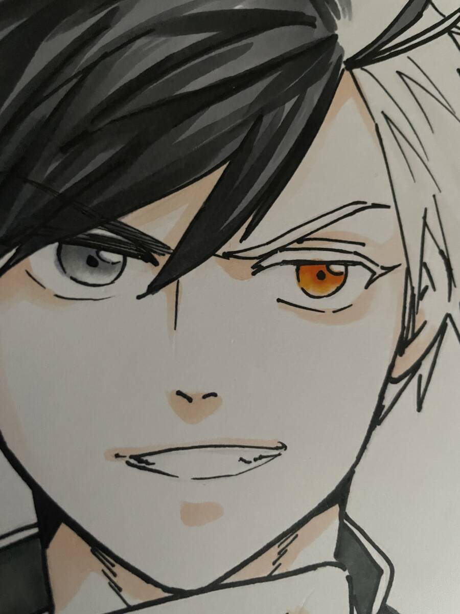 にいさとる 直筆イラストサイン色紙 「WIND BREAKER」10週連続
