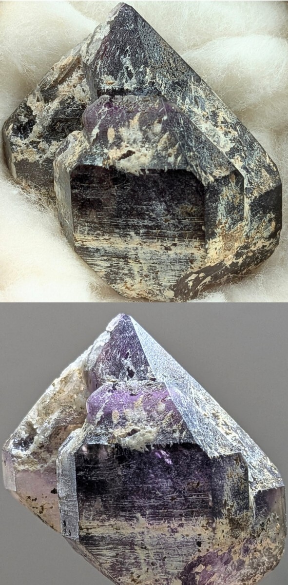 紫水晶 (アメジスト) 国産(滋賀県高島市マキノ町 山崎山) No.559(原石