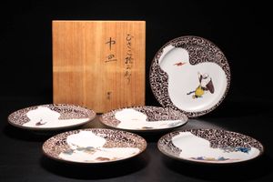 浅蔵五十吉　鶏　九谷 23968 浅蔵五十吉 (倣古九谷三様譜酒瓶) ASAKURA Isokichi – アート飛田