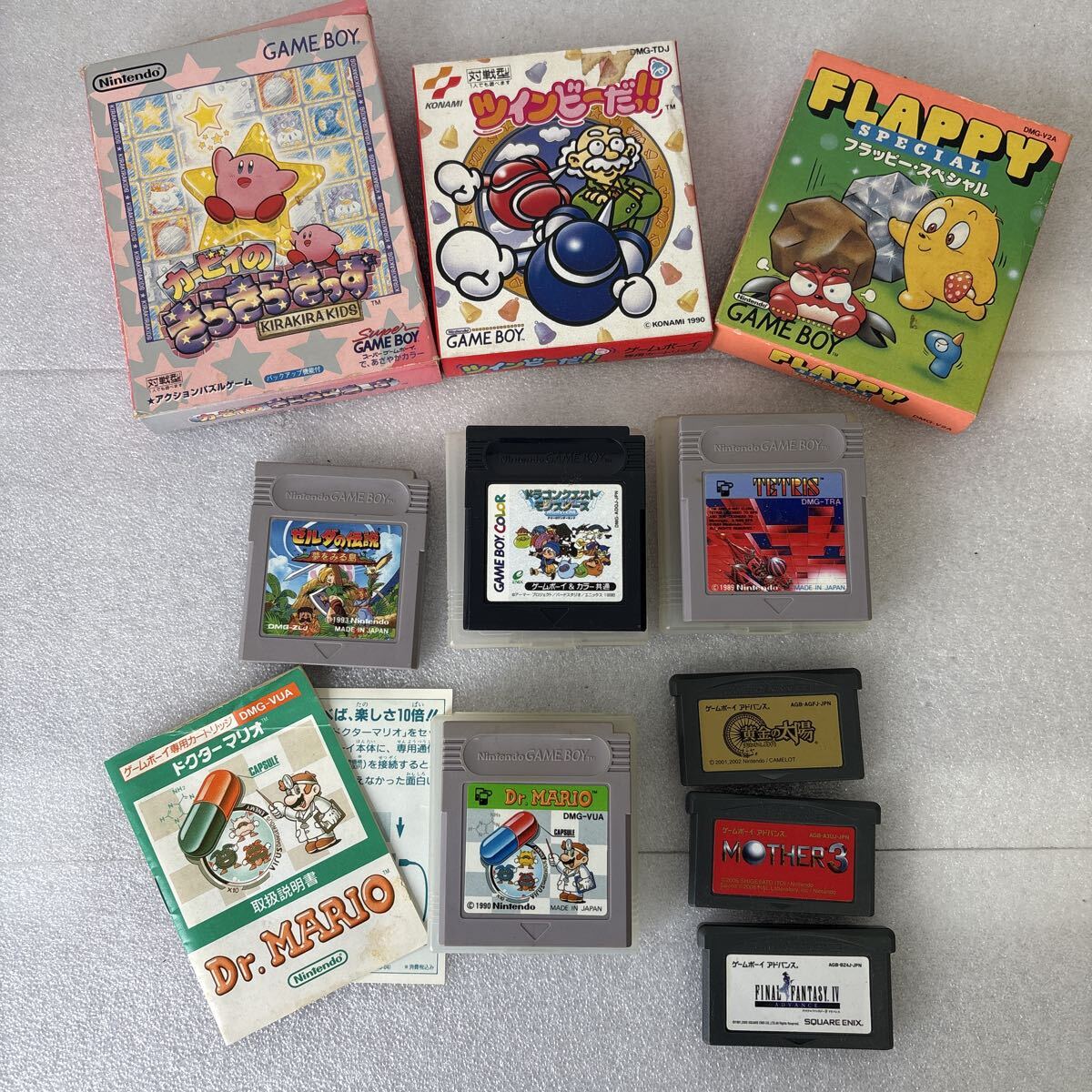 3DS、GAMEBOYなどゲームソフトのセット 名作まとめ】GB GBA ソフト 10点 セット マザー3 FF4 ゼルダ 他