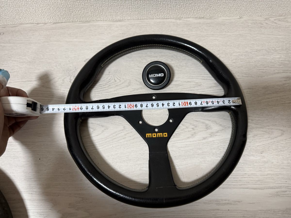モモ ステアリング MOMO 当時物 旧車 レザーステアリング ハンドル
