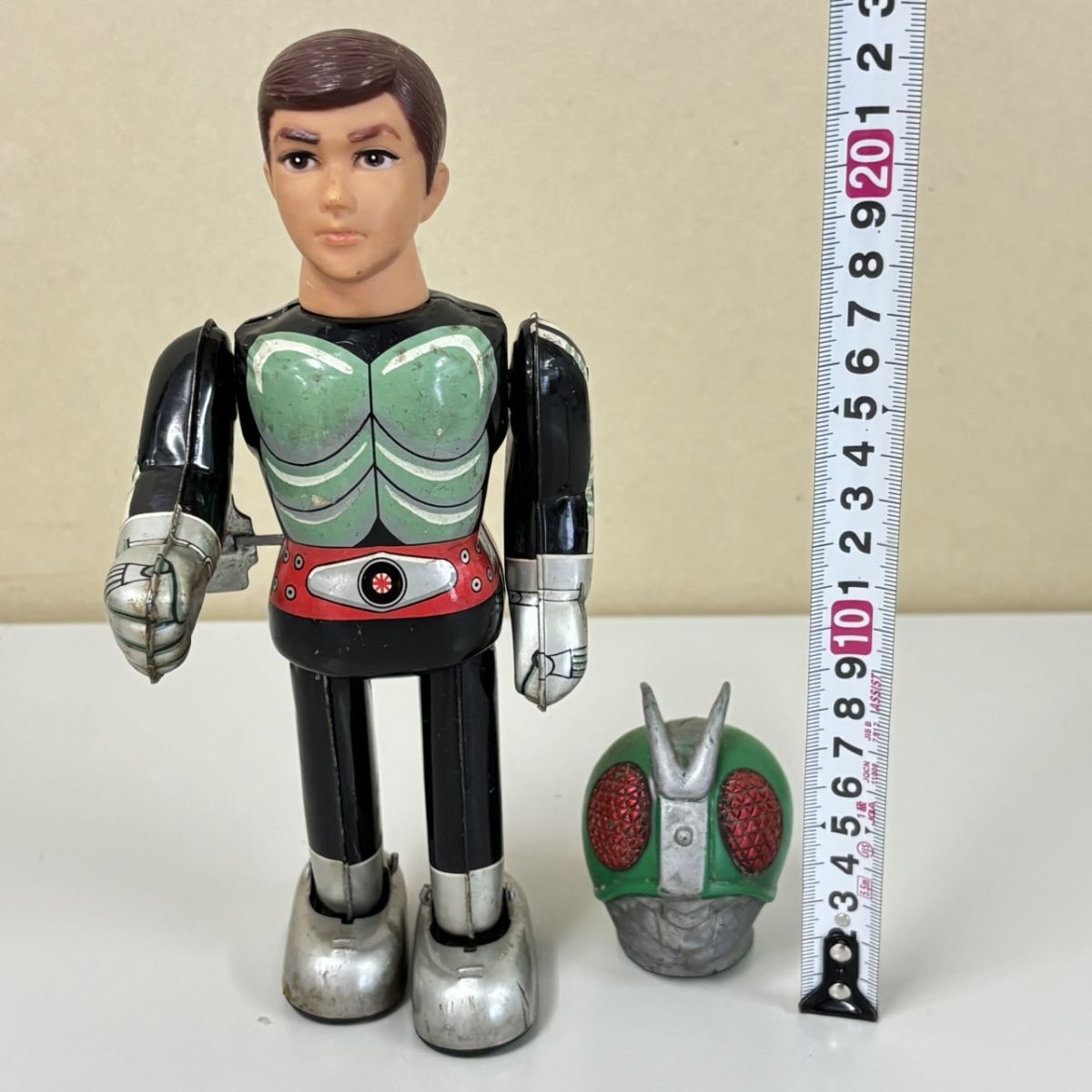 O343-T33-174 ANGEL エンゼル ゼンマイ歩行 仮面ライダー ブリキ製