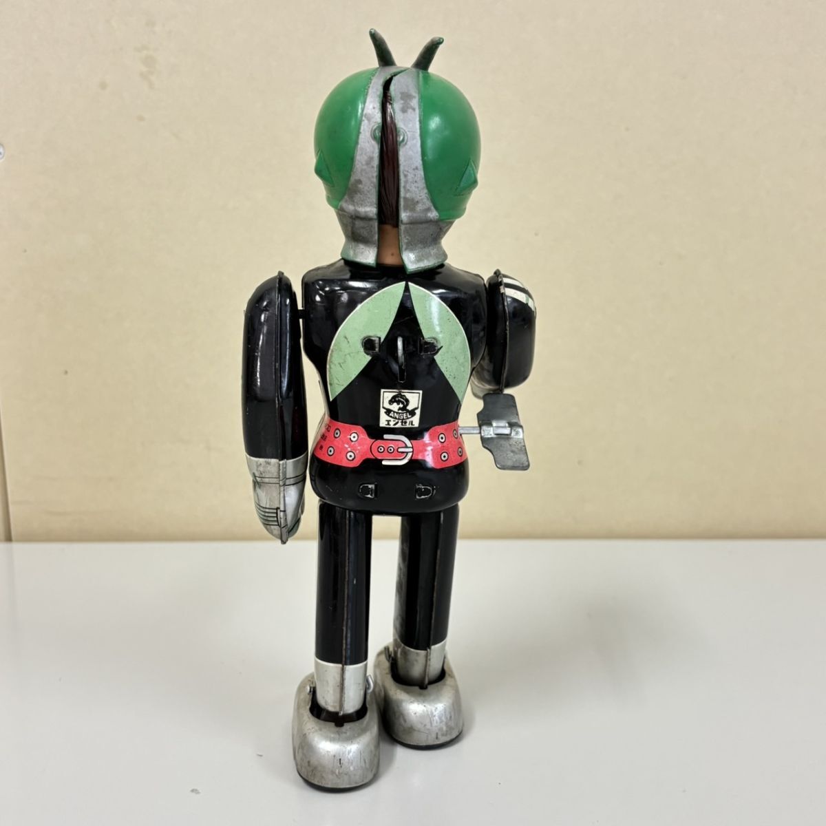 O343-T33-174 ANGEL エンゼル ゼンマイ歩行 仮面ライダー ブリキ製