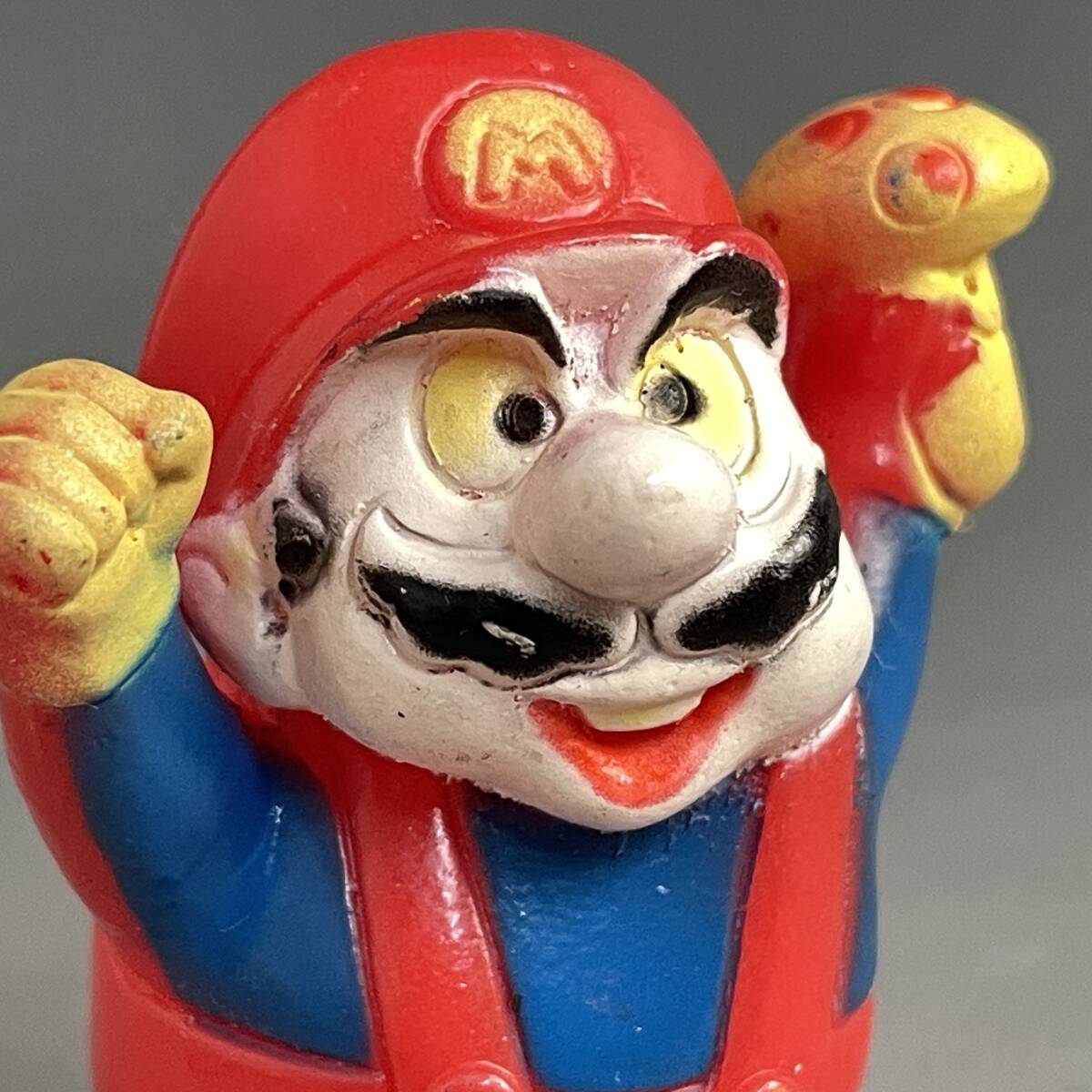 スーパーマリオ　マリオ　サッカー　フィギュア　昭和　レトロ　レア　当時物　グッズ BNY8/90【希少】レア 珍品 当時物 1986年 任天堂 指人形 マリオ