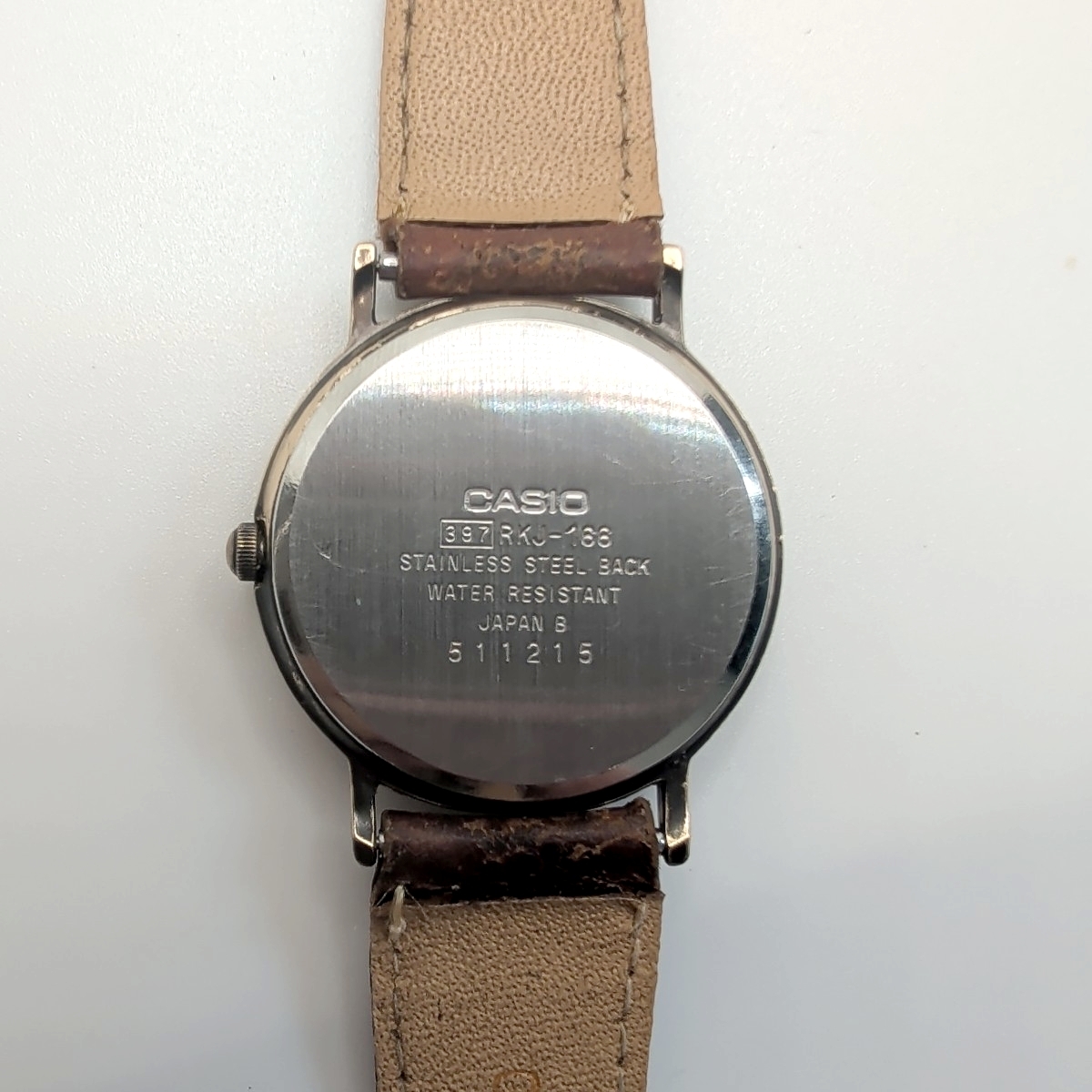 100円スタート！CASIO カシオ 石英式 干支 文字盤 漢字 猫 メンズ